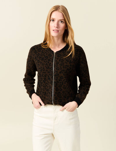Gilet zippé éco-responsable terracotta femme