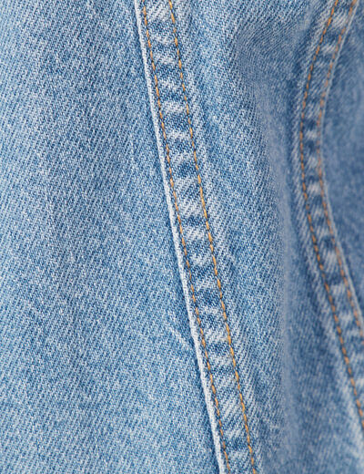 Veste sans manches en jean denim used femme