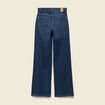 Jeans large taille haute denim brut femme