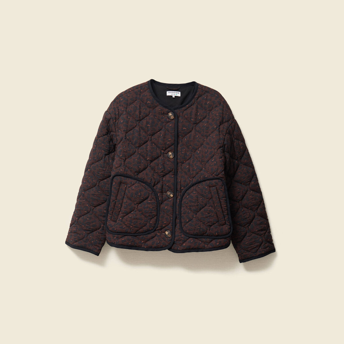 Blouson matelassé camel femme