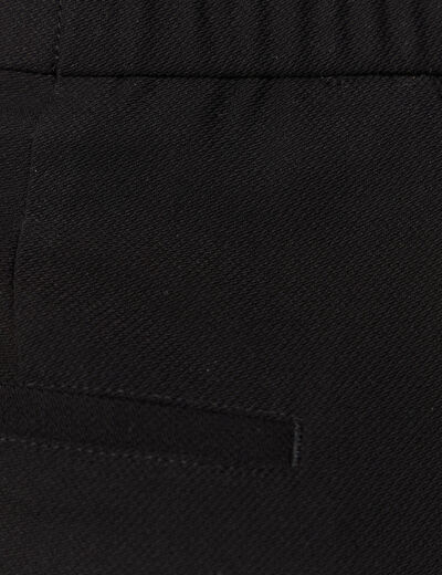 Pantalon large taille haute noir femme