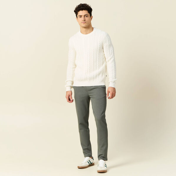 Pantalon chino jogger vert kaki homme