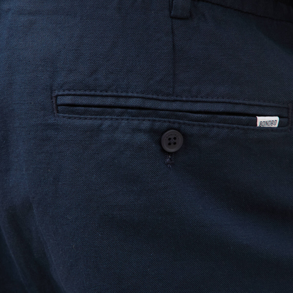 Chino coupe droite longueur 32 bleu marine homme