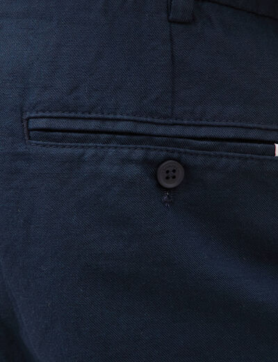 Chino coupe droite longueur 32 bleu marine homme
