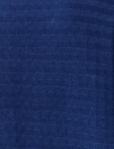 Sweat manches longues col polo bleu foncé femme