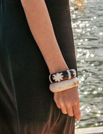 Lot 2 bracelets manchettes multicolore femme