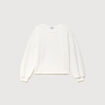 Sweat manches longues ecru femme