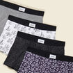 Lot de 4 boxers noir homme