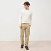 Pantalon regular longueur 32 taupe homme