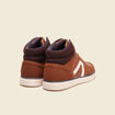 Baskets montantes à lacets marron foncé homme