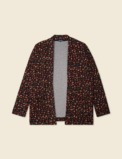 Gilet manches longues multicolore femme