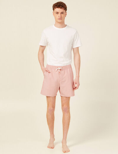 Short de bain marron cognac homme