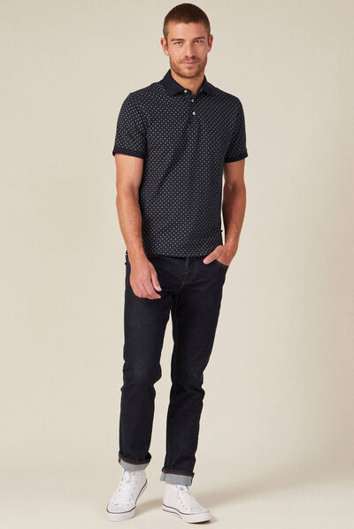 Polo éco-responsable bleu marine homme