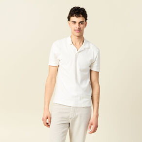 Polo manches courtes ecru homme