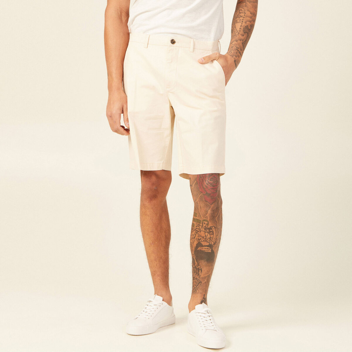 Short ecru homme