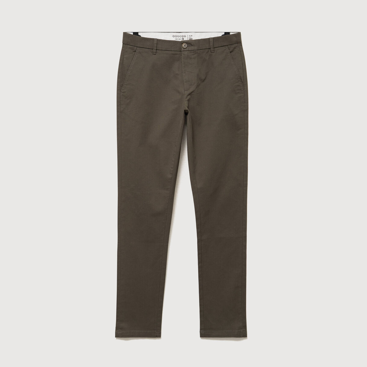Pantalon chino slim taupe homme