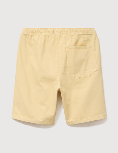 Bermuda en coton jaune clair homme