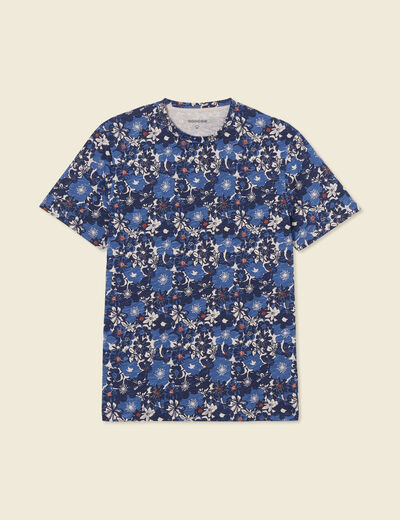 T-shirt manches courtes bleu foncé homme