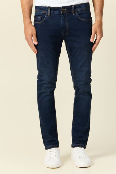 Jeans slim éco-responsable denim brut homme
