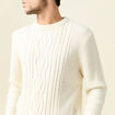 Pull manches longues ecru homme