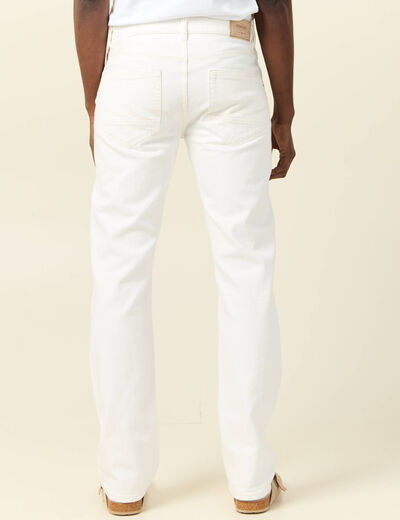Jeans éco-responsable regular denim blanc homme