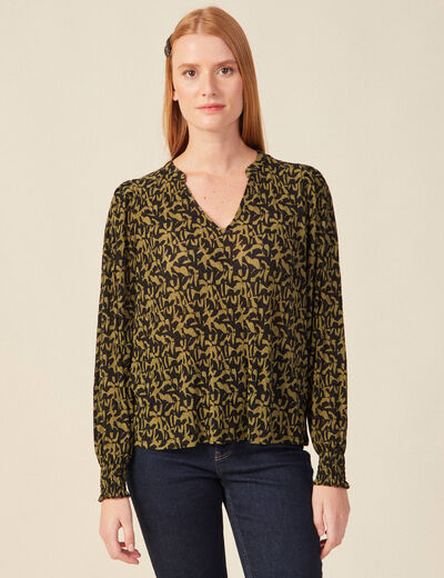 T-shirt éco-responsable vert kaki femme