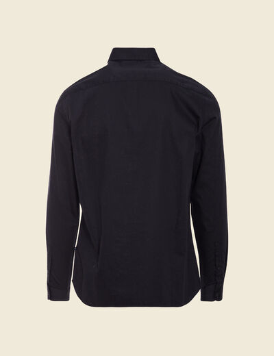 Chemise manches longues noir homme