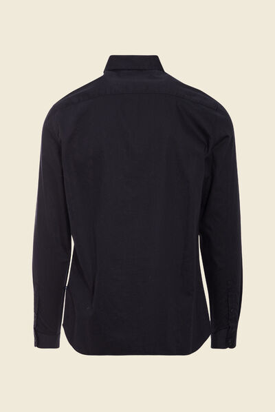 Chemise manches longues noir homme