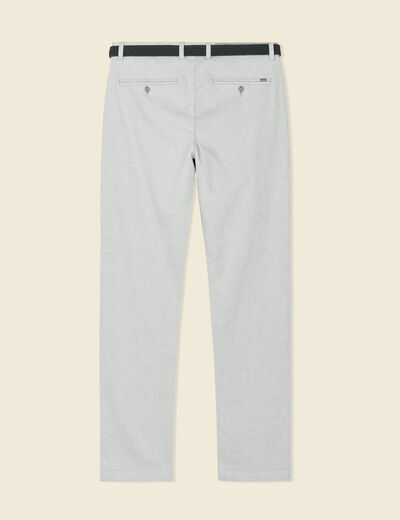Pantalon chino straight bleu gris homme