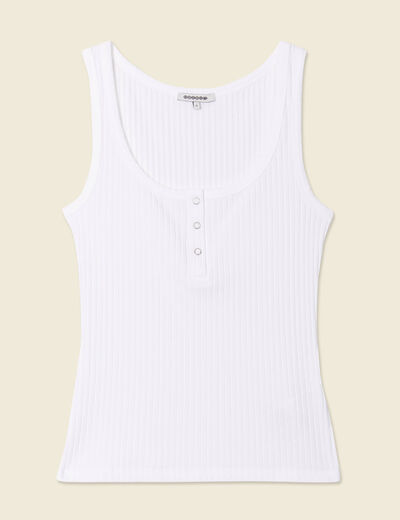 Débardeur sans manches blanc femme