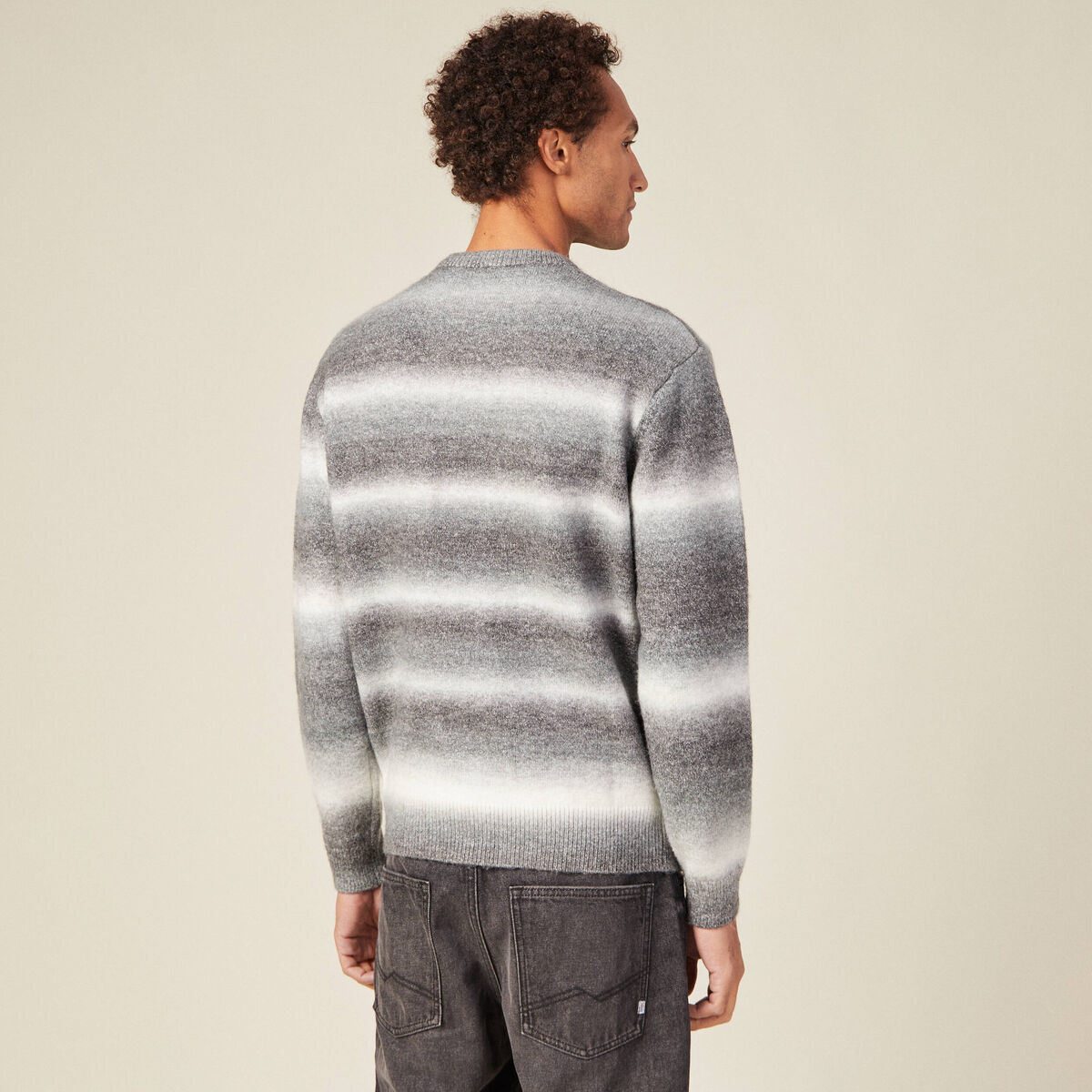 Pull éco-responsable gris homme