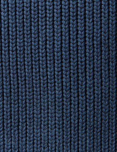 Pull fin manches longues col rond bleu marine homme