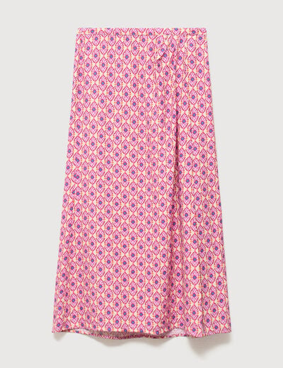 Jupe fluide multicolore femme