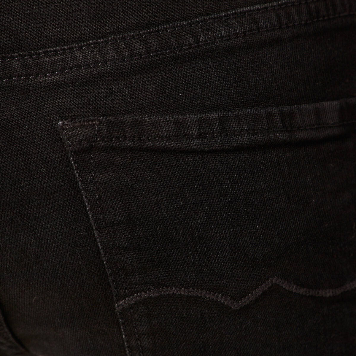 Jeans girlfriend taille haute denim noir femme
