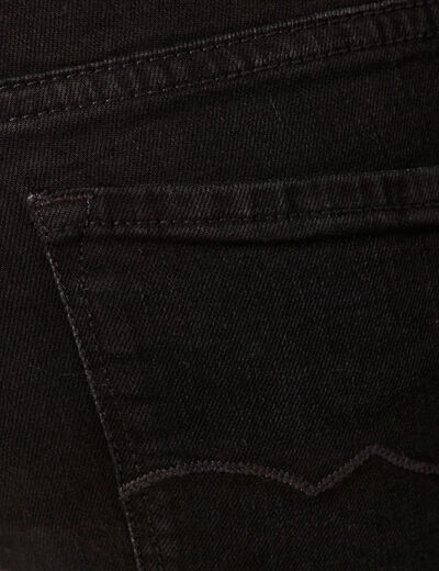 Jeans girlfriend taille haute denim noir femme