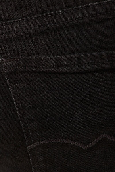 Jeans girlfriend taille haute denim noir femme