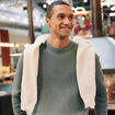 Pull éco-responsable vert foncé homme