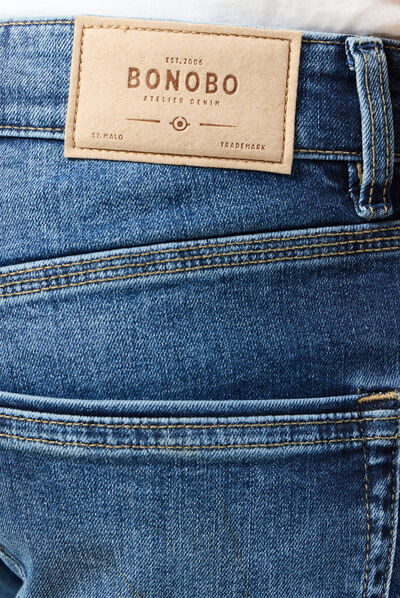 Jeans straight éco-responsable denim stone homme