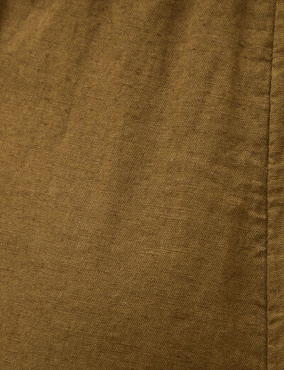 Pantalon standard fluide vert olive femme