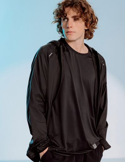 T-shirt col rond manches courtes noir homme