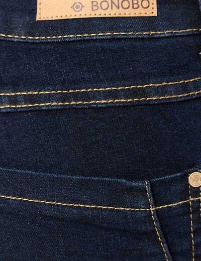 Jeans regular 5 poches denim brut rinse femme