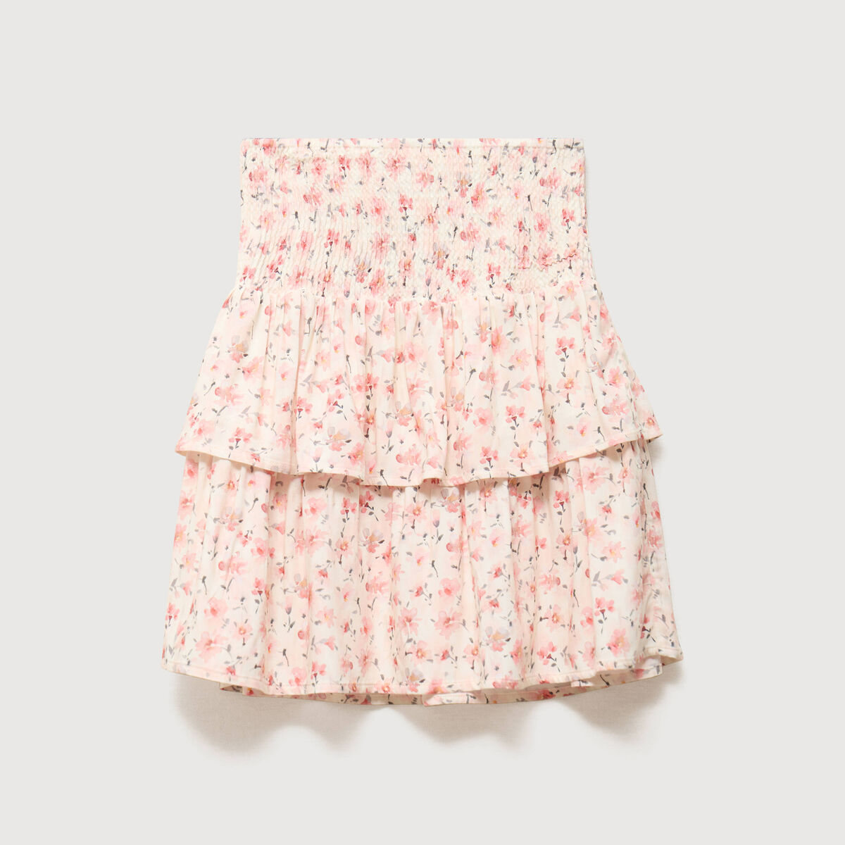Mini-jupe taille haute fluide noir femme