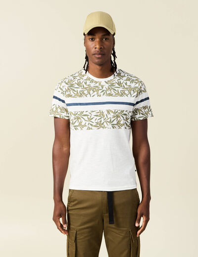 T-shirt manches courtes ecru homme