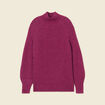 Pull manches longues prune femme