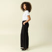 Pantalon loose taille standard fluide noir femme