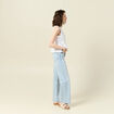 Blouse sans manches blanc femme