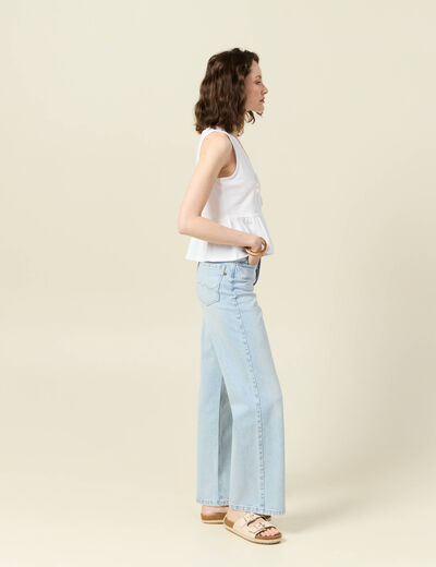 Blouse sans manches blanc femme