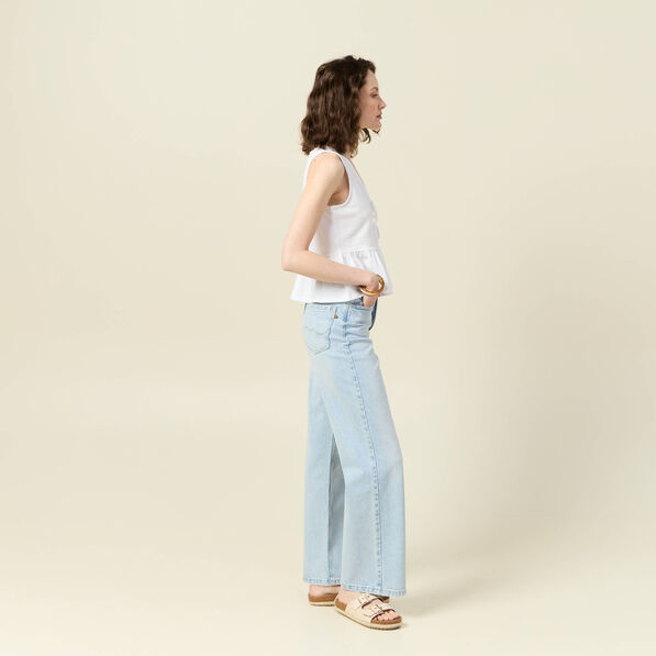 Blouse sans manches blanc femme