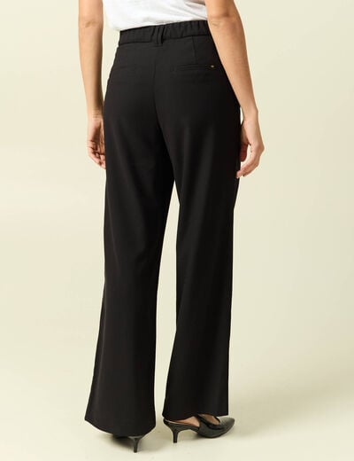 Pantalon loose taille standard fluide noir femme