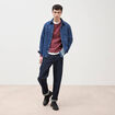 Pull fin en coton manches longues vieux rose homme